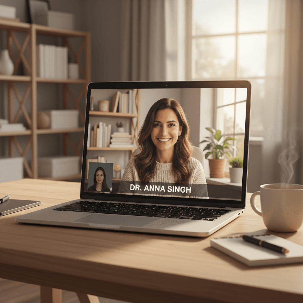 Video consultation call with customer success specialist