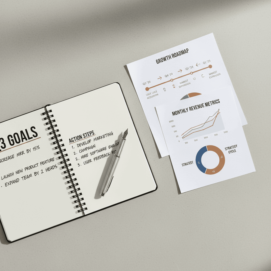 Business growth strategy notes and customer success roadmap